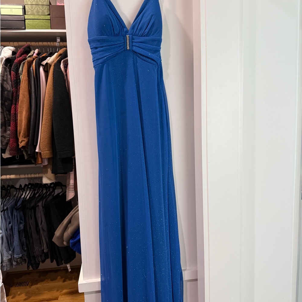 Blue Sparkle Prom Dress